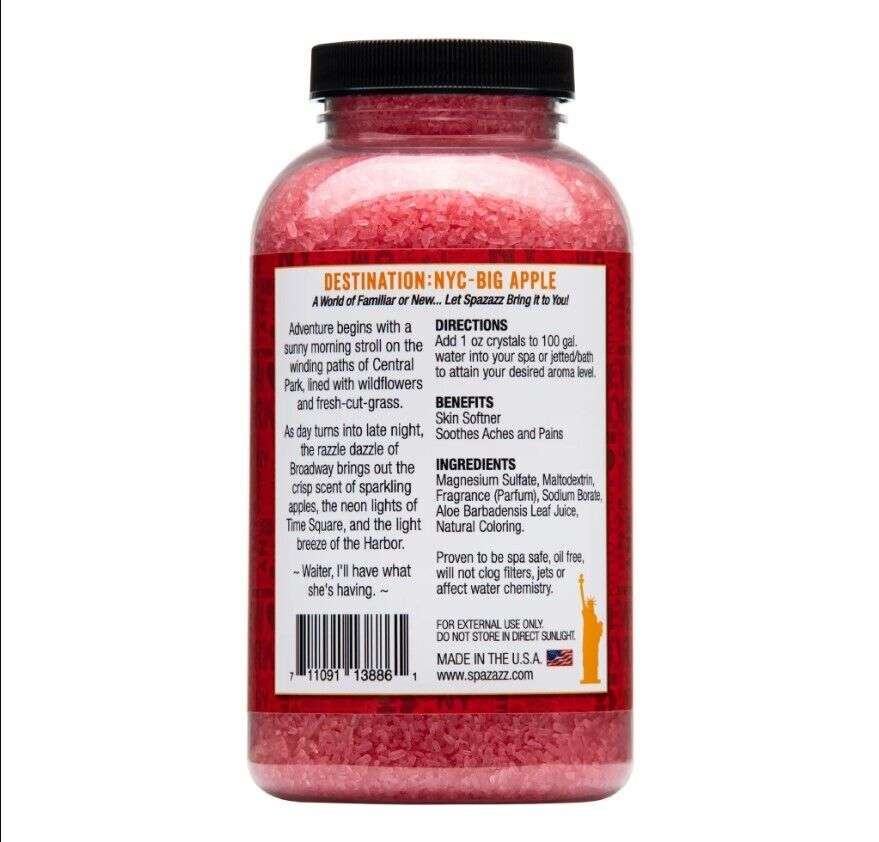 SPAZAZZ 22oz THERAPY CRYSTALS – DESTINATIONS – NYC – BIG APPLE 2