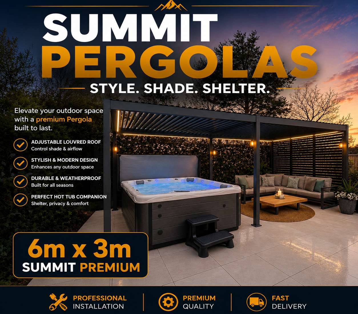 Summit Pergola – 6m