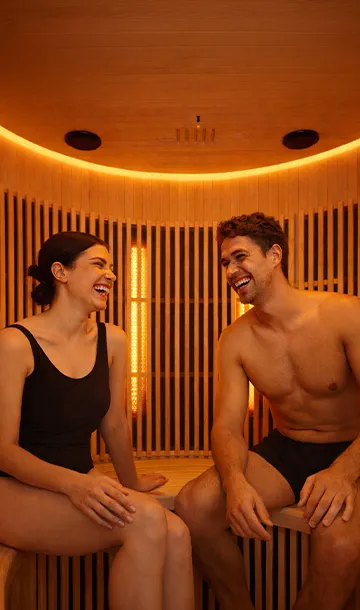 Moon Sauna Abachi bench & chromotherapy