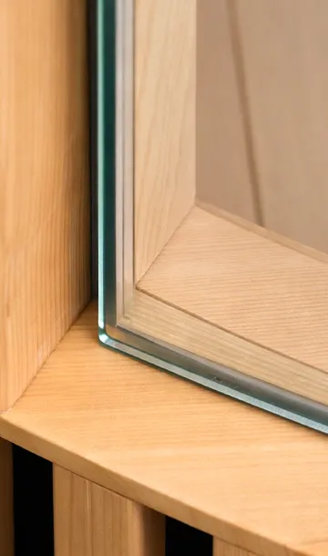 Moon Sauna Curved Door in 8mm Tempered Glass